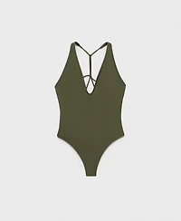 Mango Women's Back Straps Detail Swimsuit