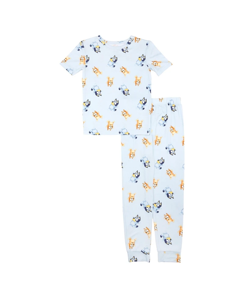 Bluey Little and Big Girls 2-Piece Short Sleeve T-Shirt Long Pant Pajama Set