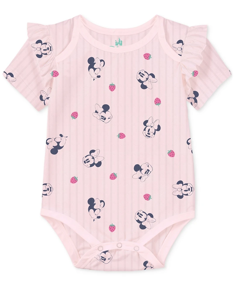 Disney Baby Girls Minnie Mouse Bodysuits & Pants, 5 Piece Set