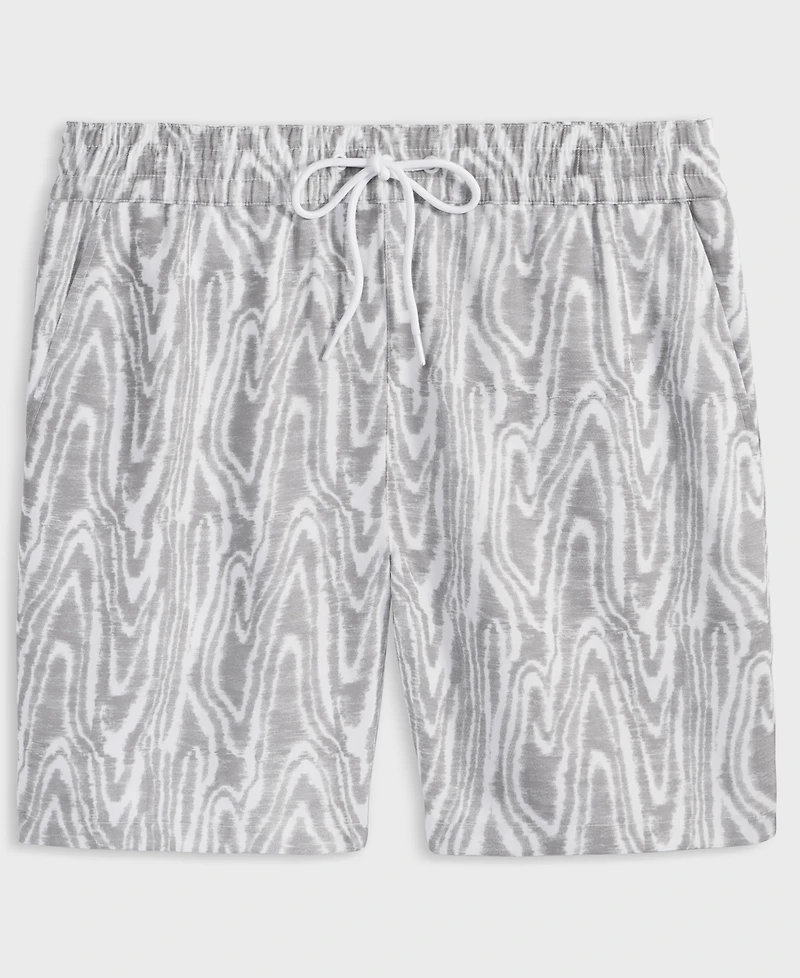 Mode of One Men's Woodgrain Relaxed-Fit Printed 6-1/2" Shiny Twill Shorts, Exclusively at Macy's