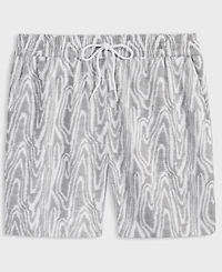 Mode of One Men's Woodgrain Relaxed-Fit Printed 6-1/2" Shiny Twill Shorts, Exclusively at Macy's