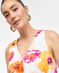 I.n.c. International Concepts Women's Floral-Print Tie-Front Blouse, Exclusively at Macy's
