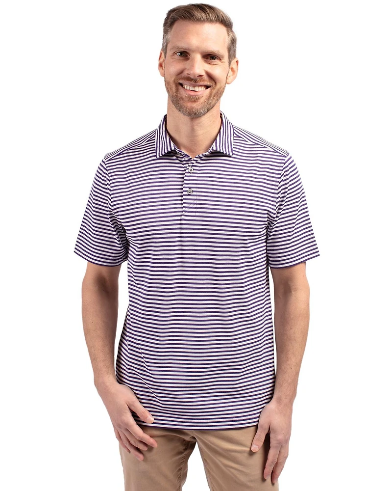 Cutter & Buck Big Tall Virtue Eco Pique Stripe Recycled Polo Shirt
