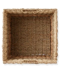 Casafield 12" x 12" Mixed Weave Storage Baskets, Natural - Set of Collapsible Cubes, Woven Bin Organizers for Bathroom, Bedroom
