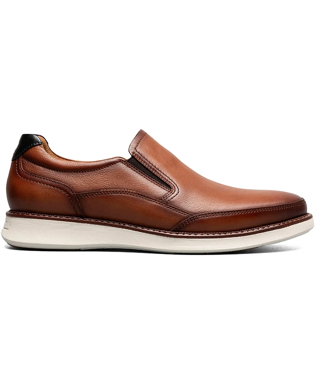 NEW FLORSHEIM men\'s launch moc toe slip on dress loafers in cognac multi Florsheim Launch Cognac Multi Moc Toe Slip On Men main image 4