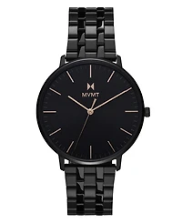 Mvmt Men's Legacy Slim Ionic Plated Black Stainless Steel Bracelet Watch, 42mm