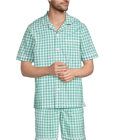 Lands' End Men's Short Sleeve Essential Pajama Shirt
