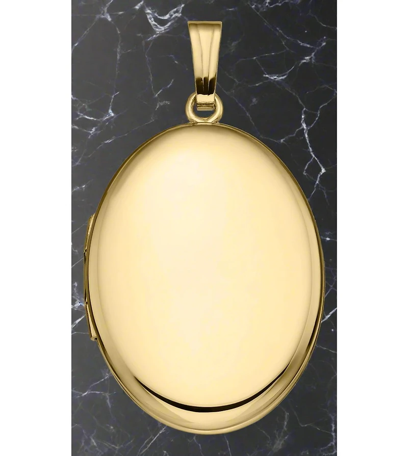 Yellow Gold Filled Oval 17mm Polished Locket for Women