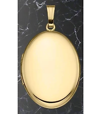 Yellow Gold Filled Oval 17mm Polished Locket for Women