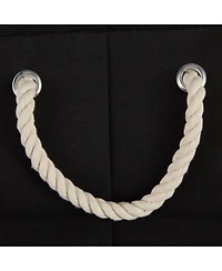 Bone Dry Collapsible Pet Storage Bin with Rope Handles Solid Paw Print