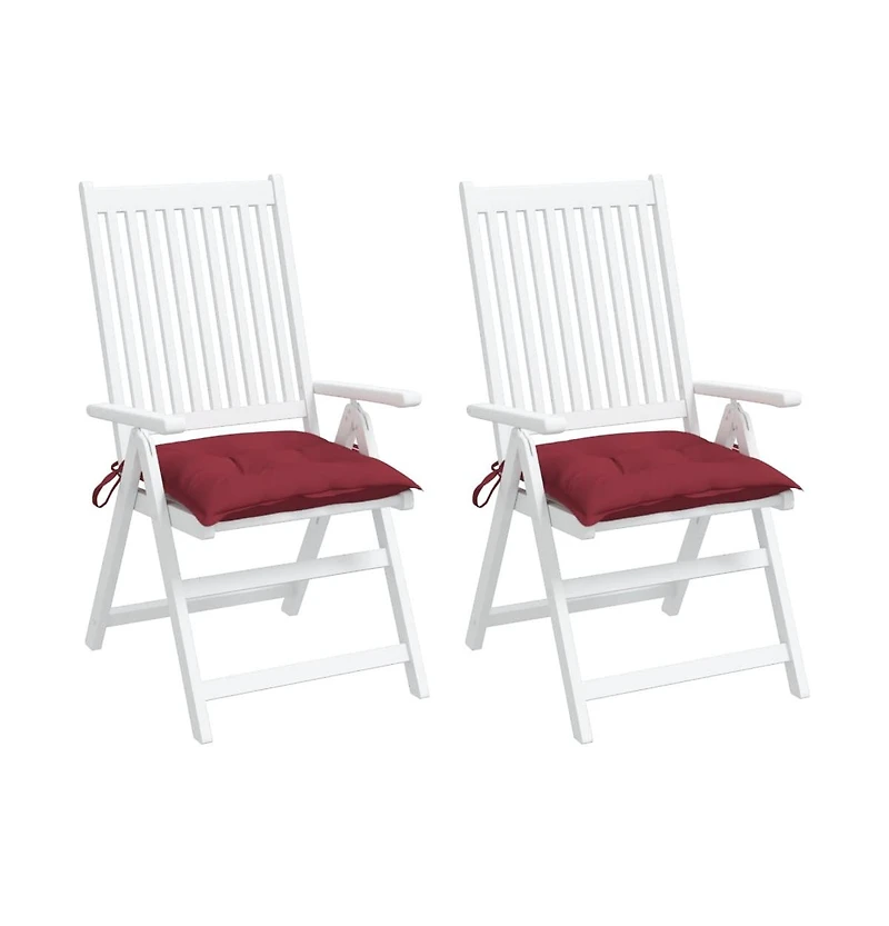 Pallet Cushions 2 pcs Wine Red 19.7"x19.7"x2.8" Oxford Fabric