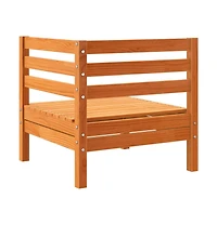 Patio Sofas Corner 2 pcs Wax Brown Solid Wood Pine