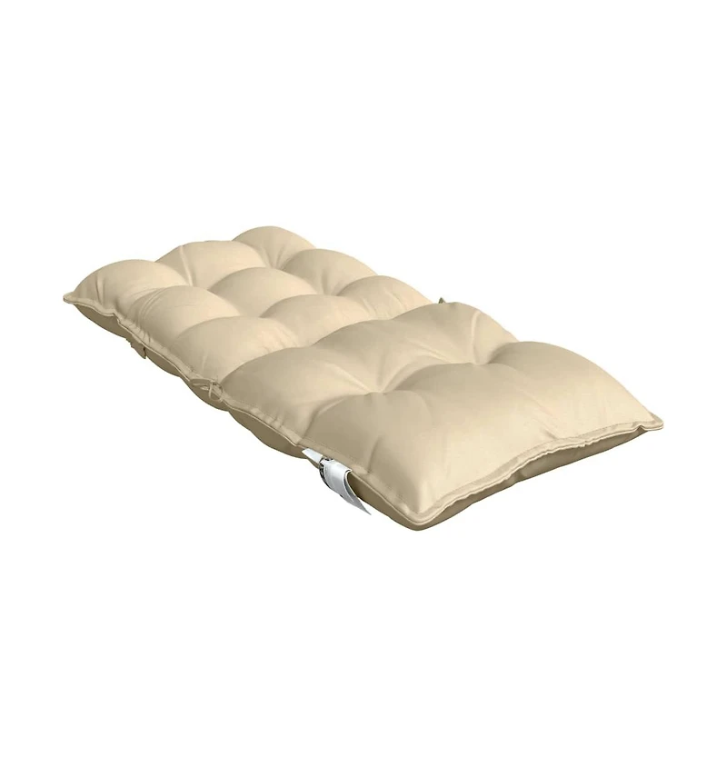Lowback Chair Cushions 2 pcs Beige Oxford Fabric