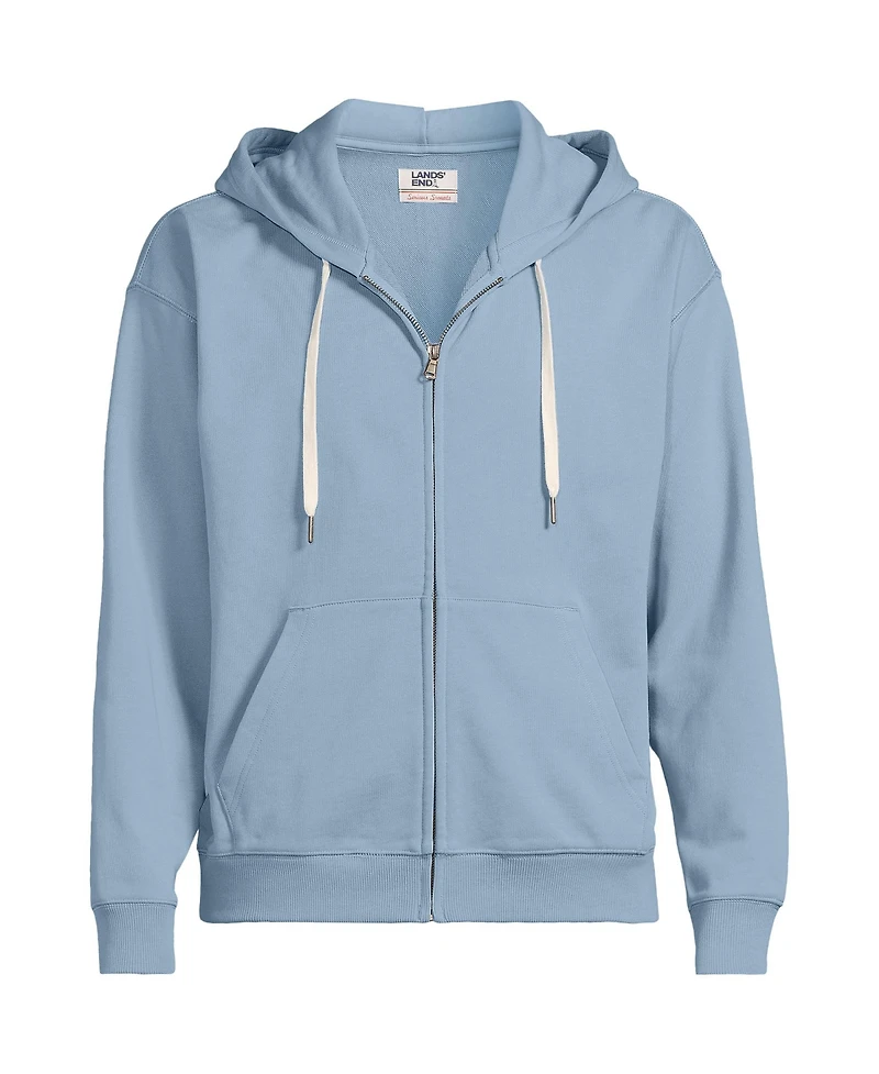 Lands' End Men's Long Sleeve French Terry Full Zip Hoodie
