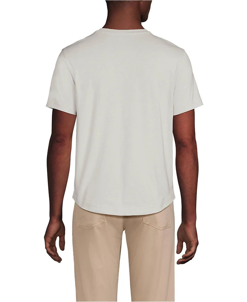 Lands' End Men's Short Sleeve Supima Curved Hem Tee