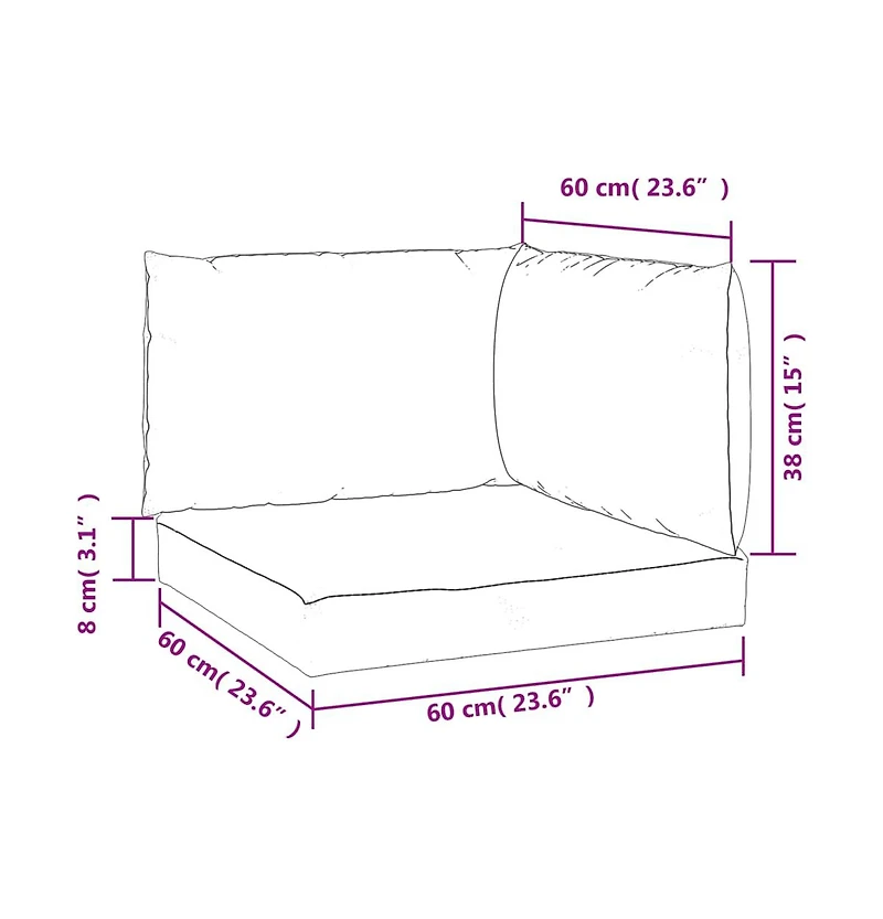 Pallet Cushions 3 pcs Anthracite Oxford Fabric