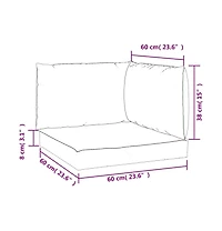 Pallet Cushions 3 pcs Anthracite Oxford Fabric