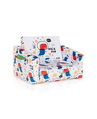 2-in-1 Convertible Kids Sofa with Velvet Fabric