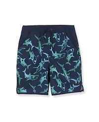 Lands' End Boys Chlorine Resistant Stretch Hydroliner Sport Swim Trunks