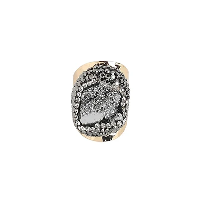 Crystal Crest Cocktail Ring