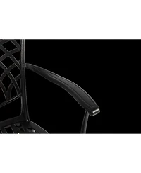 Streamdale 3-Piece Cast Aluminum Bistro Set with Umbrella Hole and Outdoor Durability