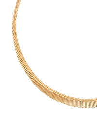 2028 Gold-Tone Textured Omega Collar Necklace