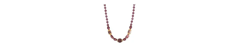 2028 Acrylic Glass Bead Strand Necklace