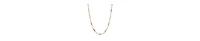 2028 14K Gold Dipped Tube Bead Crystal Necklace