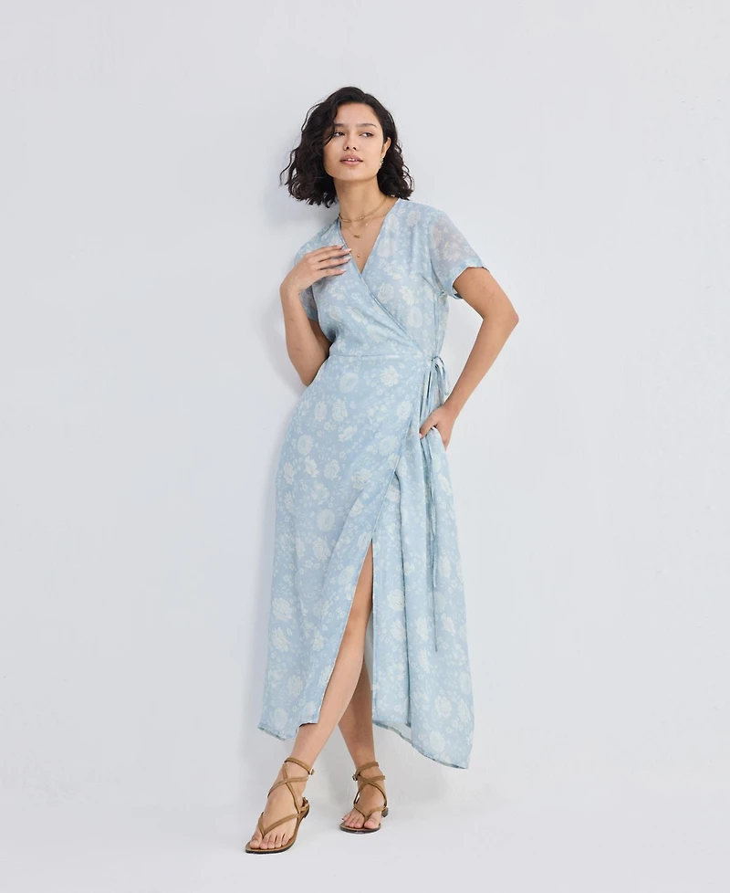 Reistor Women's Maxi Wrap Dress Florals