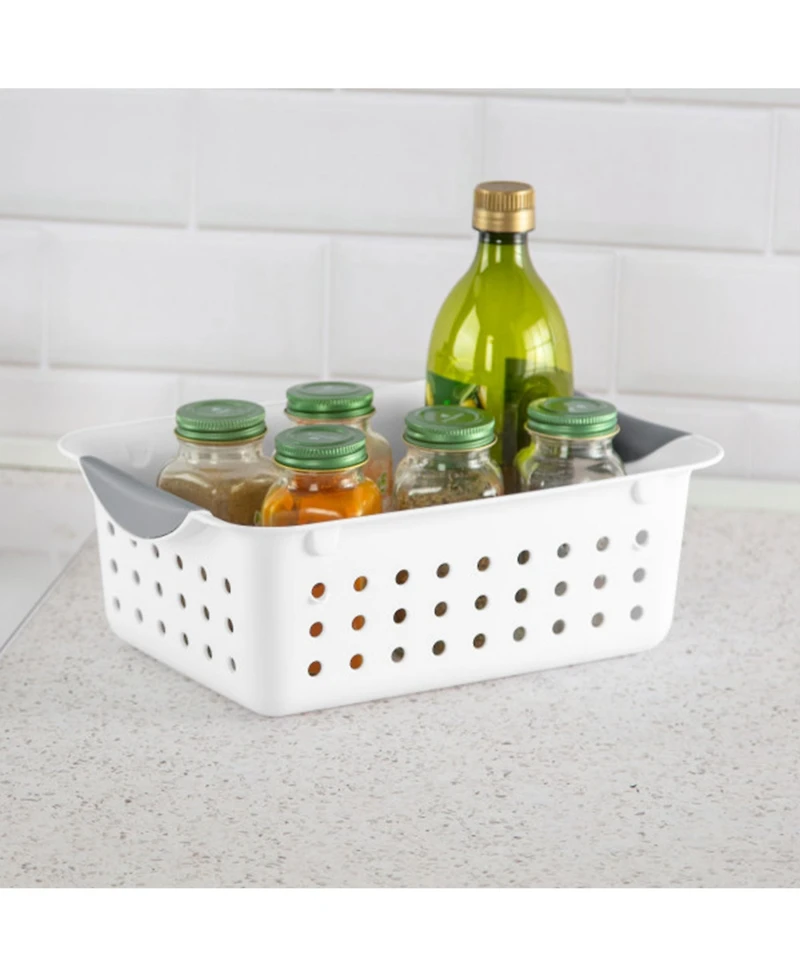 Sterilite White Small Ultra Basket Durable Plastic Storage Organizer, (12 Pack)