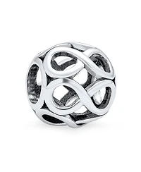 Bling Jewelry Valentine Heart Knot Charm Bead Sterling Silver European Bracelet