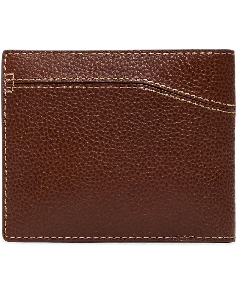Brooks Brothers Men's Cayman Leather Wallet with Change Purse