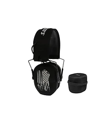 Walkers Game Ear Razor Muffs (American Flag) with Protective Case