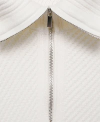 Mango Women's Striped Ribbed-Knit Sweater