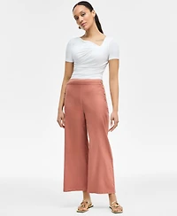 I.n.c. International Concepts Women's Button-Trim Wide-Leg Pants, Created for Macy's