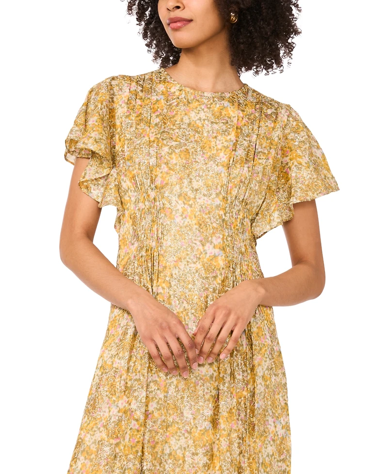 Parker Women's The Rose Round-Neck Flutter-Sleeve Dress