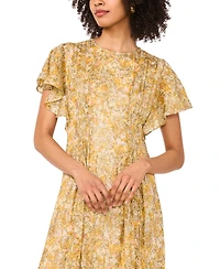 Parker Women's The Rose Round-Neck Flutter-Sleeve Dress