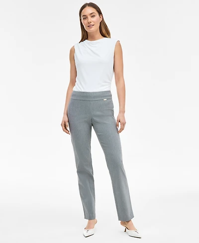 I.n.c. International Concepts Women's Tummy-Control Pull-On Straight-Leg Pants, Created for Macy's