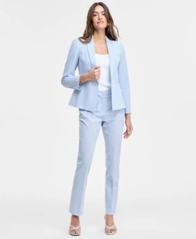 Tahari Asl Womens Seersucker Jacket Sweater Tank Top Ankle Pants Regular Petite