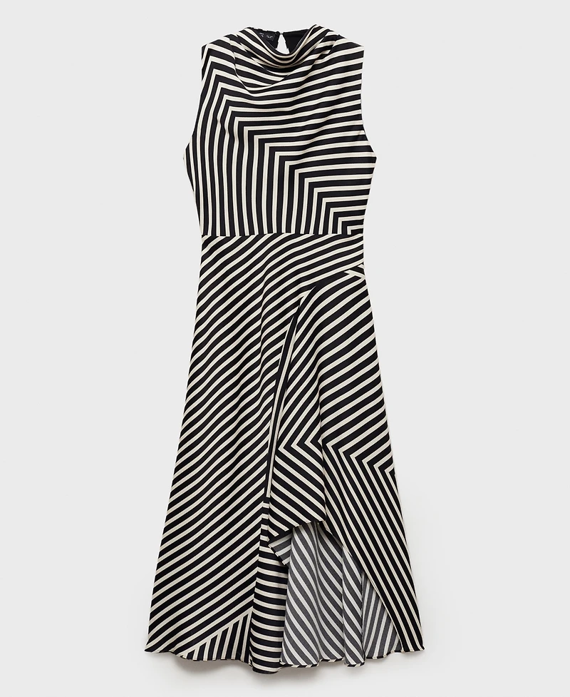 Mango Women's Striped Asymmetrical Dress