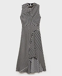 Mango Women's Striped Asymmetrical Dress