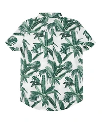B By Brooks Brothers Big Boys Palm Tree Graphic Poplin Shirt