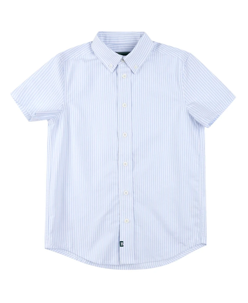 B By Brooks Brothers Big Boys Woven Short Sleeve Oxford Shirt