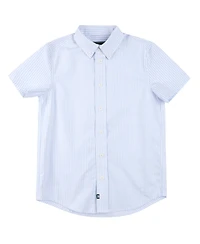B By Brooks Brothers Big Boys Woven Short Sleeve Oxford Shirt