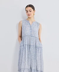 Reistor Women's The Perfect Resort Floral Midi Periwinkle Blue