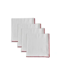 Tableau Embroidered Edge Napkins, Set of 4