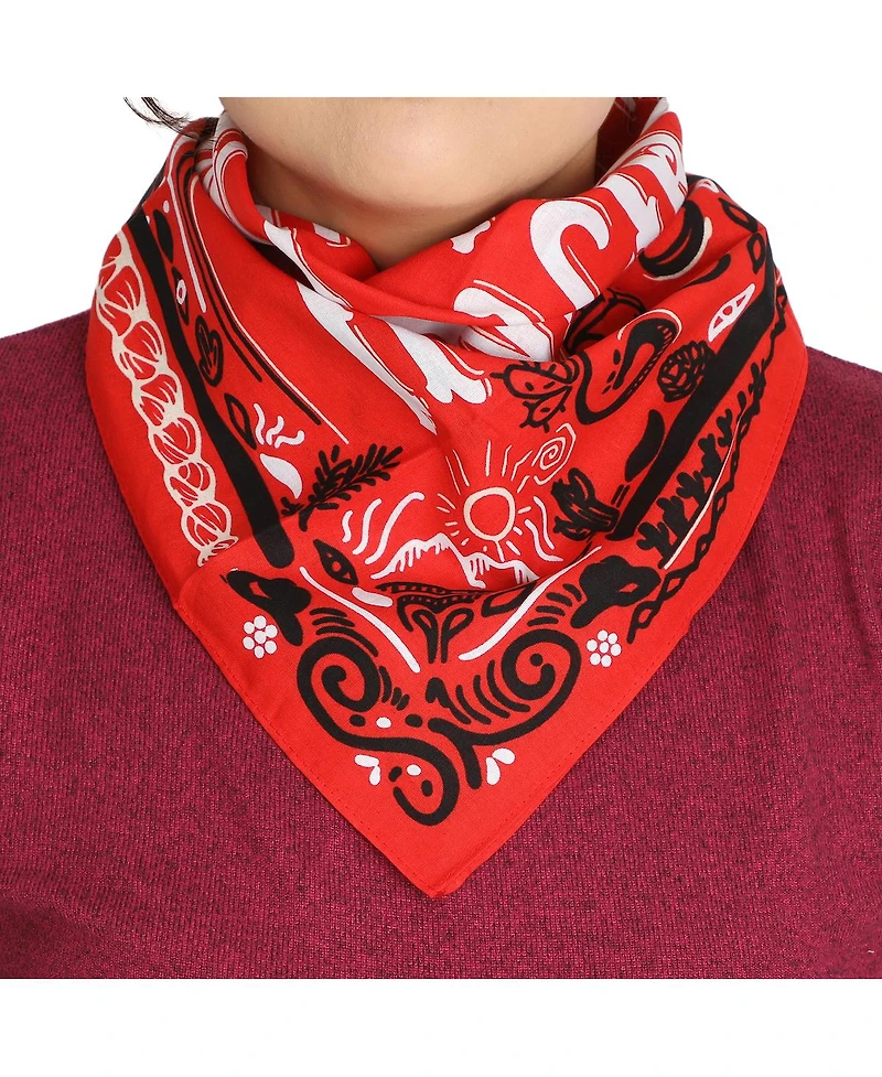 Bioworld Lightweight Western Theme 22"x22" 6-Pack Bandana Set