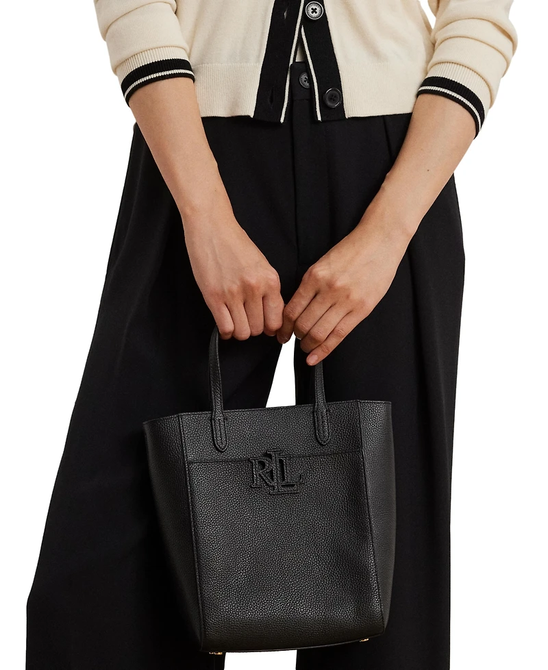 Lauren Ralph Lauren Pebbled Leather Small Cameryn Tote Bag