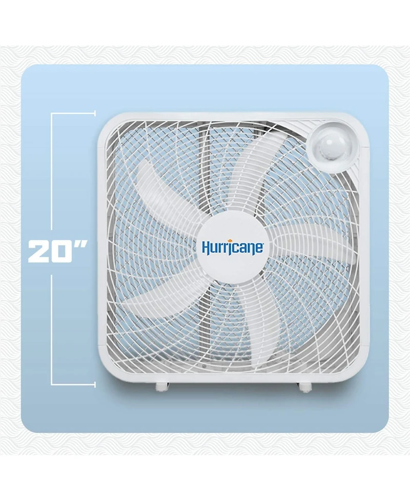 Hurricane 20" Classic Series Floor Box Fan with 3 Speed Settings, 10 Pack, White