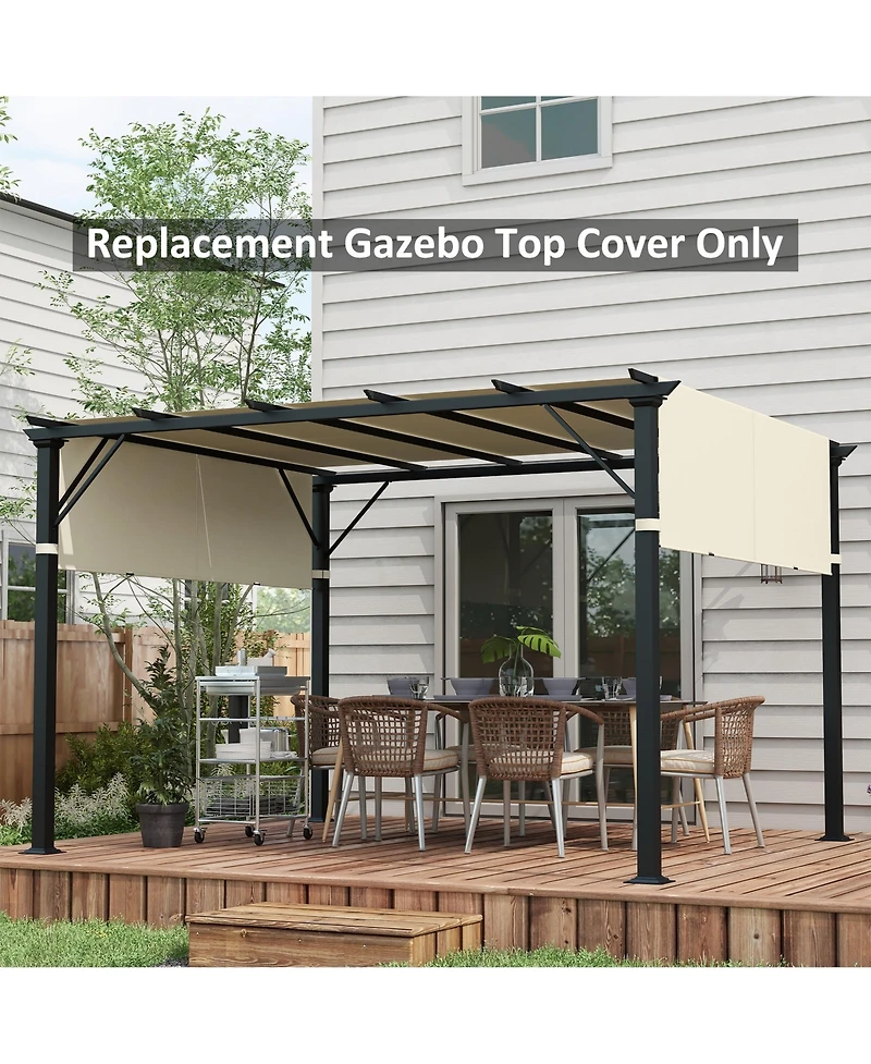 Outsunny 2 Pcs Pergola Shade Cover, Canopy for 10 x 12ft